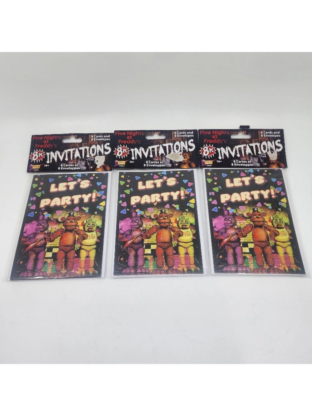 Five Nights At Freddy's FNAF Party Invitations & Envelopes 3-Packs 8-Count